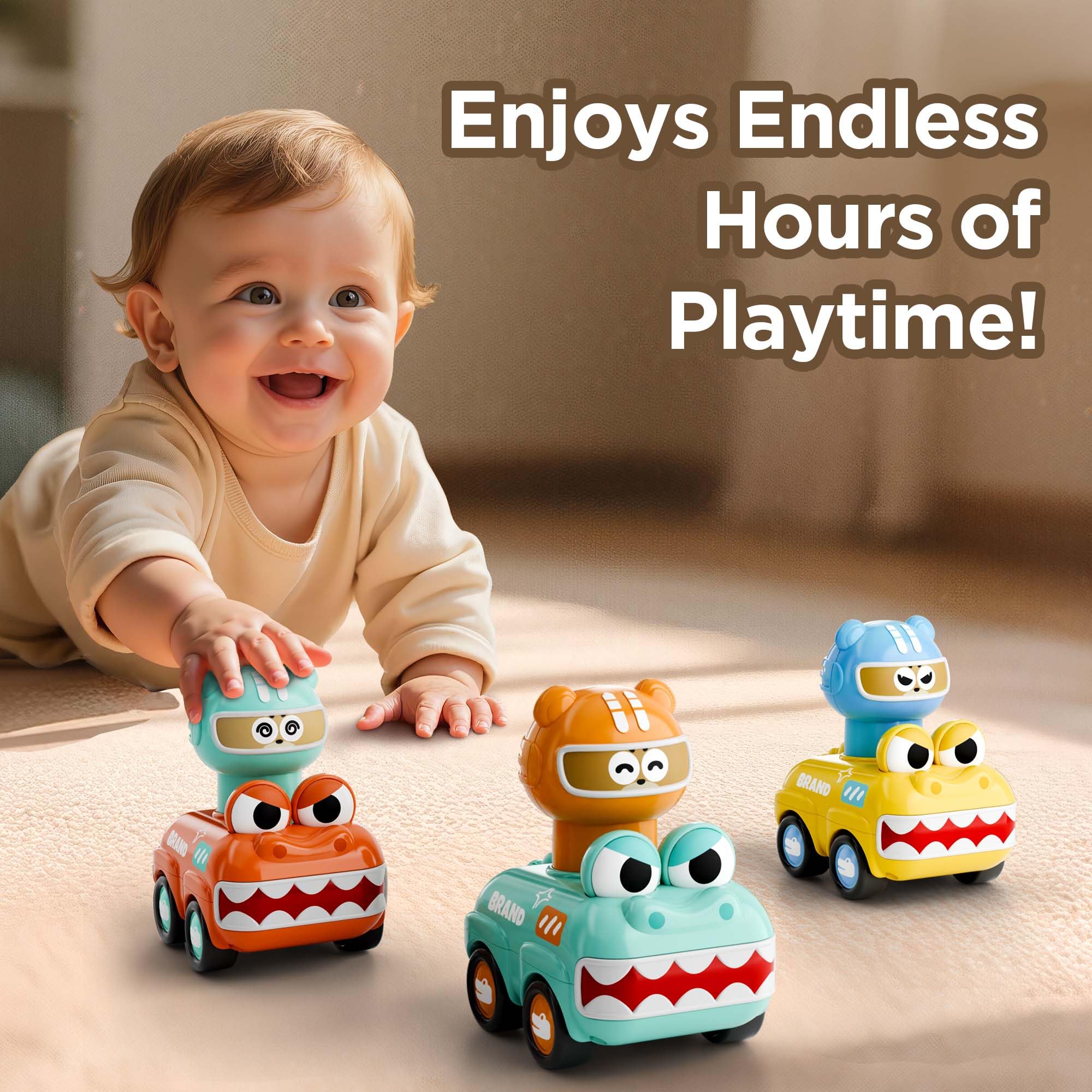 iPlay iLearn angry yellow bear car supports expressive play and role play