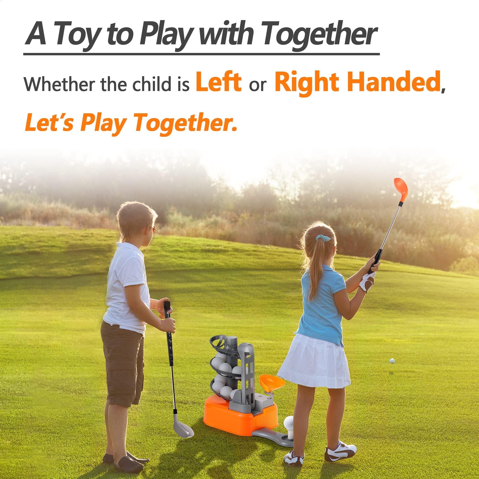 iPlay iLearn putter head promotes aiming and control during early lessons.