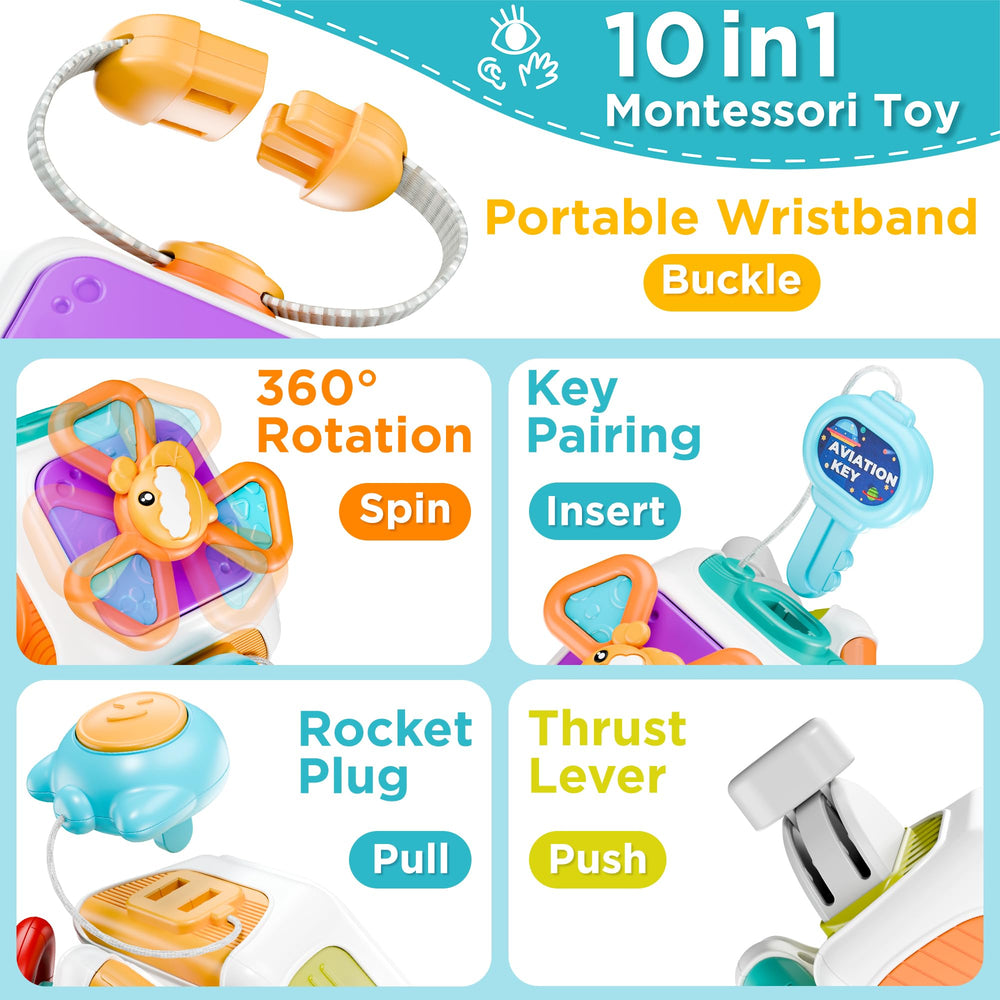 iPlay iLearn rocket plug panel sparks curiosity with tactile push features