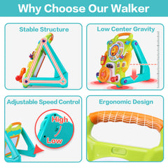 iplay ilearn safe walker handle and triangular frame help stable progress