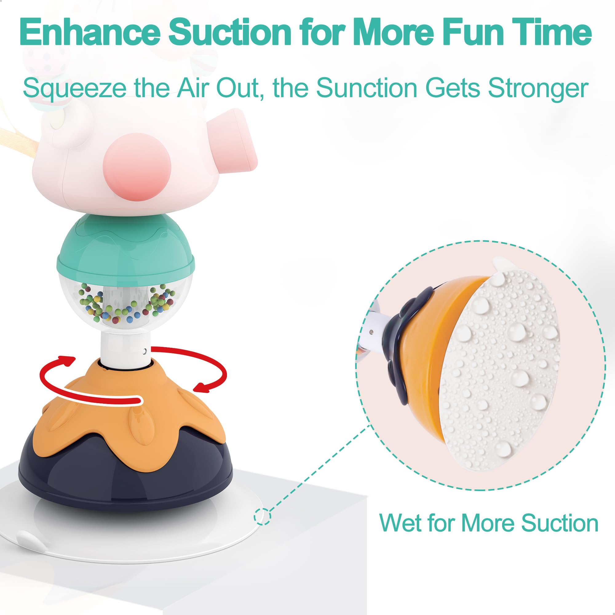 iPlay iLearn shake rattle stimulates hearing and cognitive curiosity.