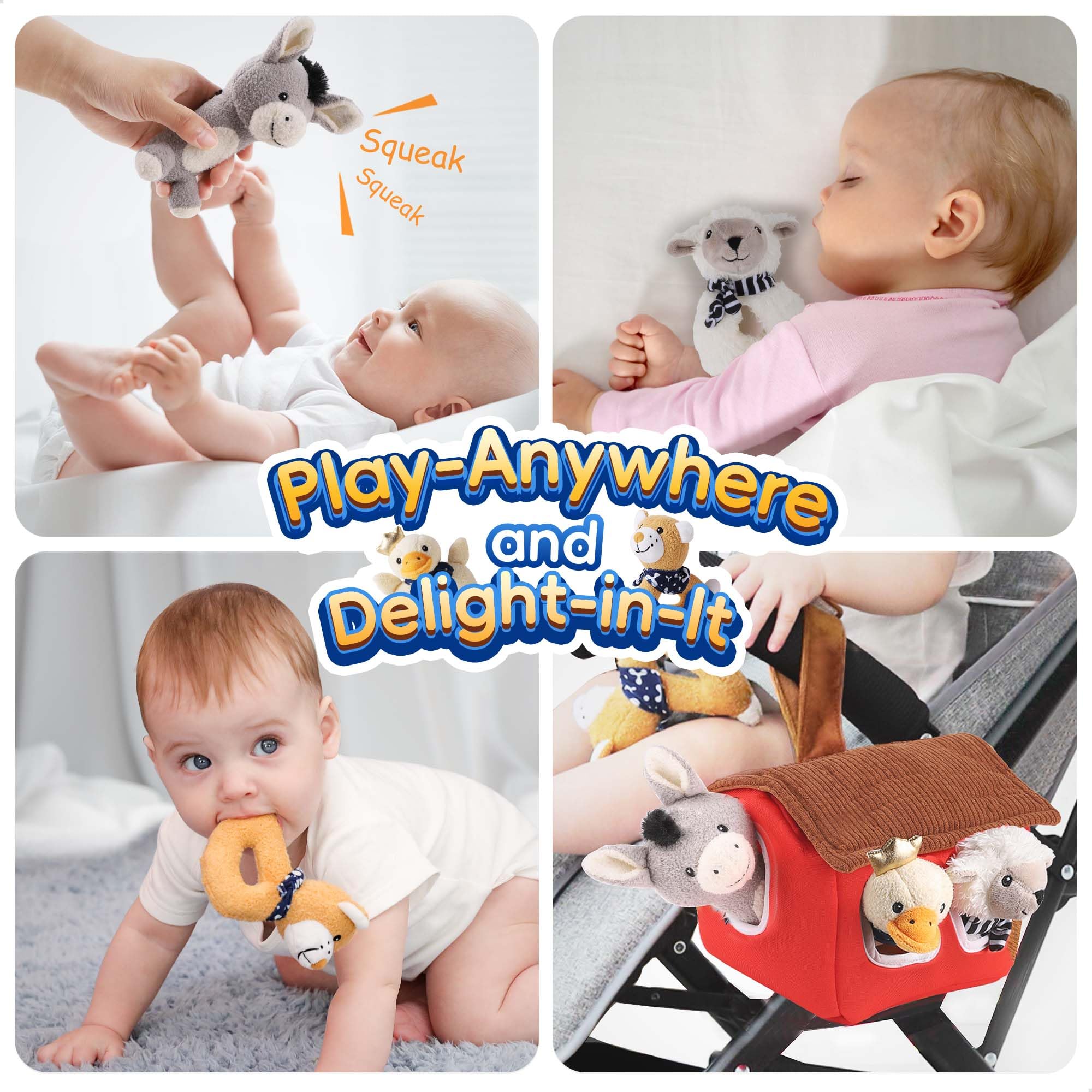 iPlay iLearn stroller-hanger rattle is easy to take on the go
