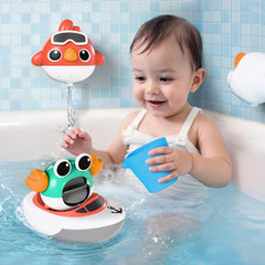 iPlay iLearn suction cups keep bath toys secure for splashy setups