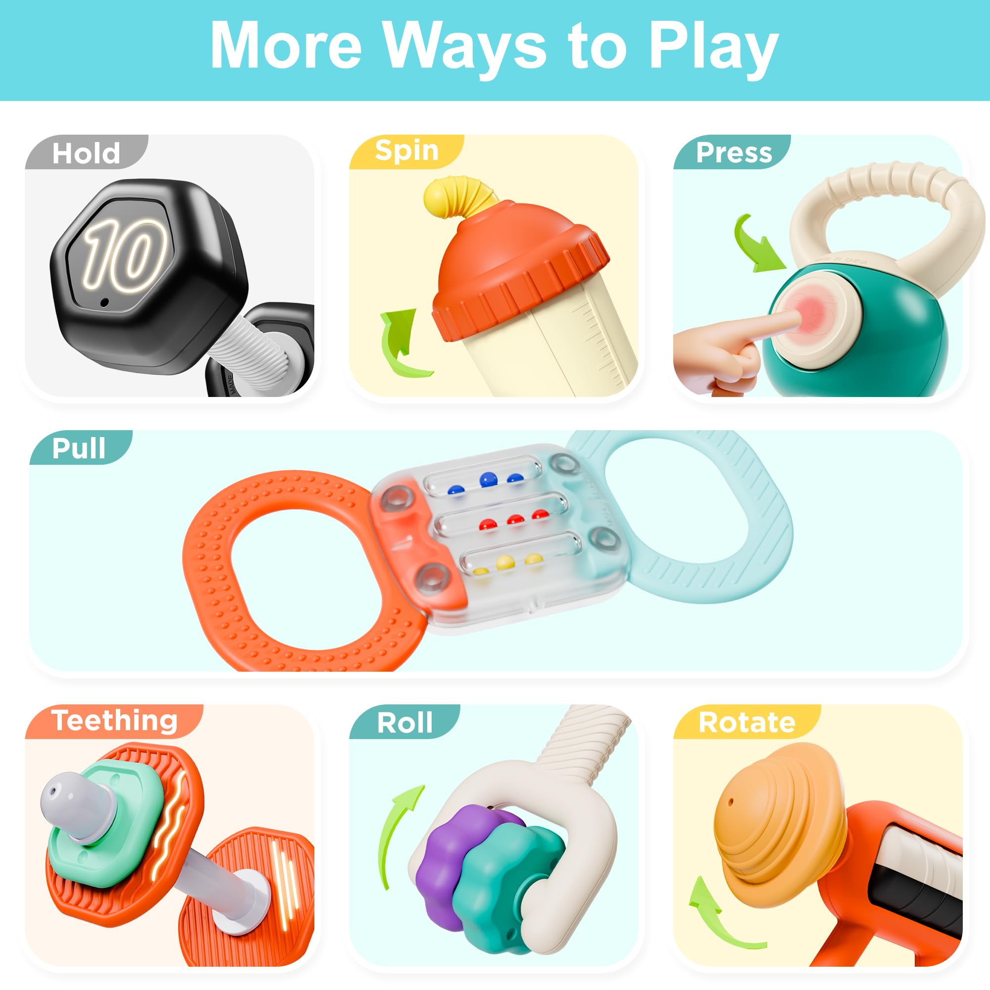 iPlay iLearn textured teether for gums massages teething discomfort