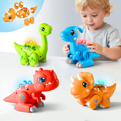 iPlay iLearn toddler dino building set main image showing hands-on play and assembly