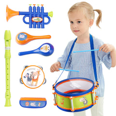iplay ilearn toddler drum set for rhythmic play and fine motor skills.