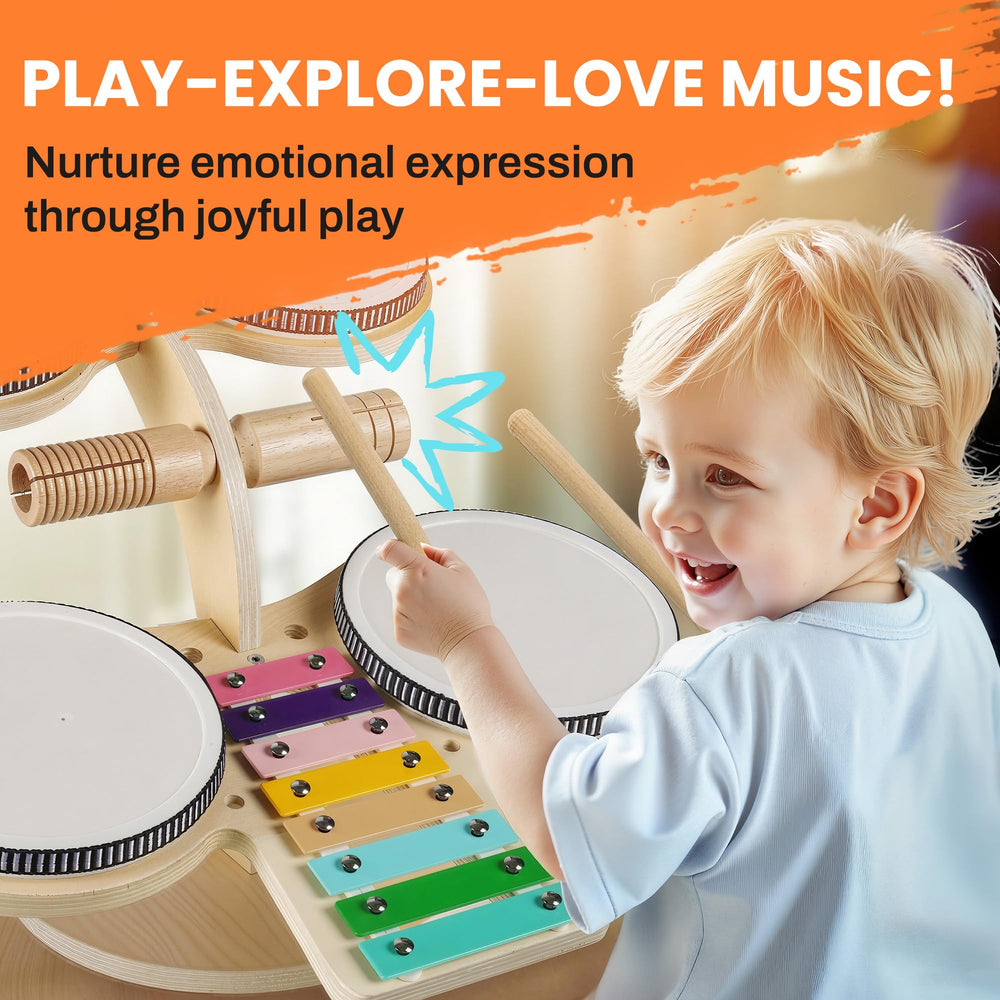 iPlay iLearn tone blocks close-up for tactile rhythm practice.