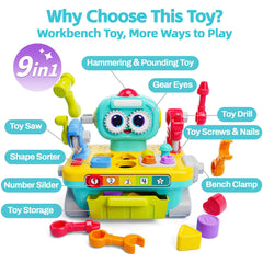 iPlay iLearn toy electric drill for realistic role-play and fine motor development.
