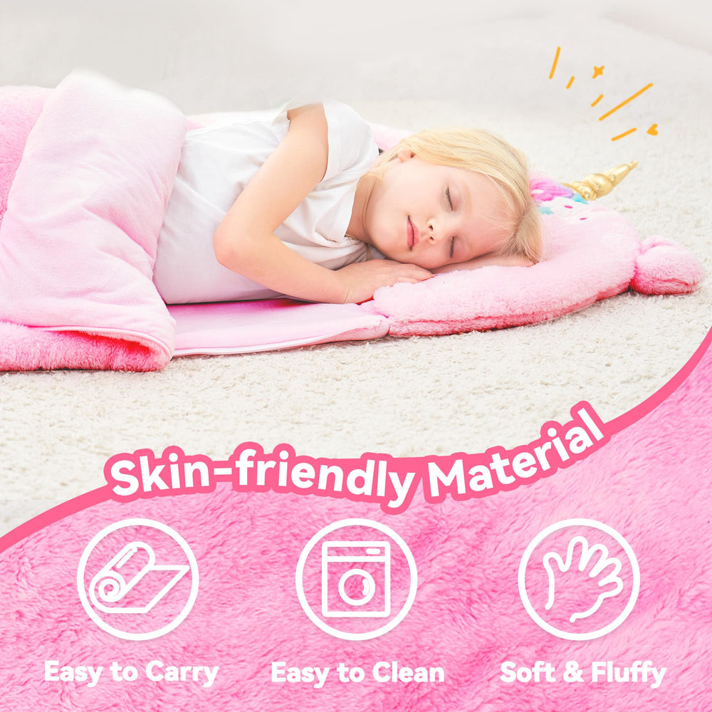 iplay iLearn unicorn sleeping bag large size ideal for kids.