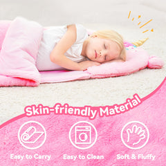 iplay iLearn unicorn sleeping bag large size ideal for kids.