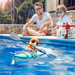 iplay kayak toy designed for kids aged six and up in blue