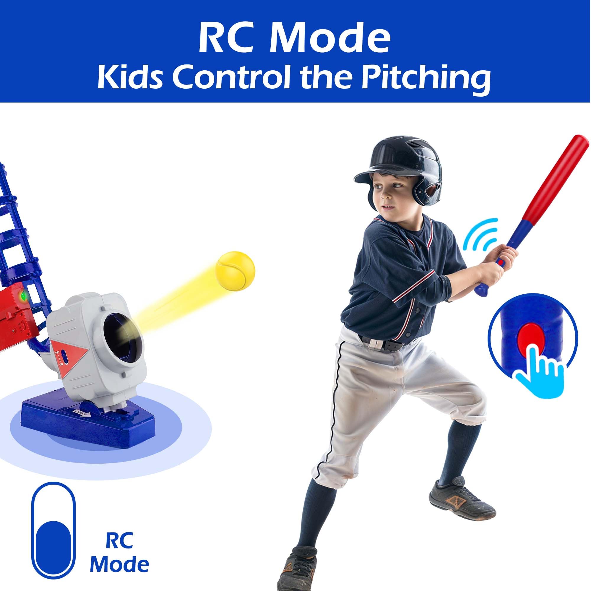 iPlay pitching machine tennis mode for versatile kid-friendly sessions.