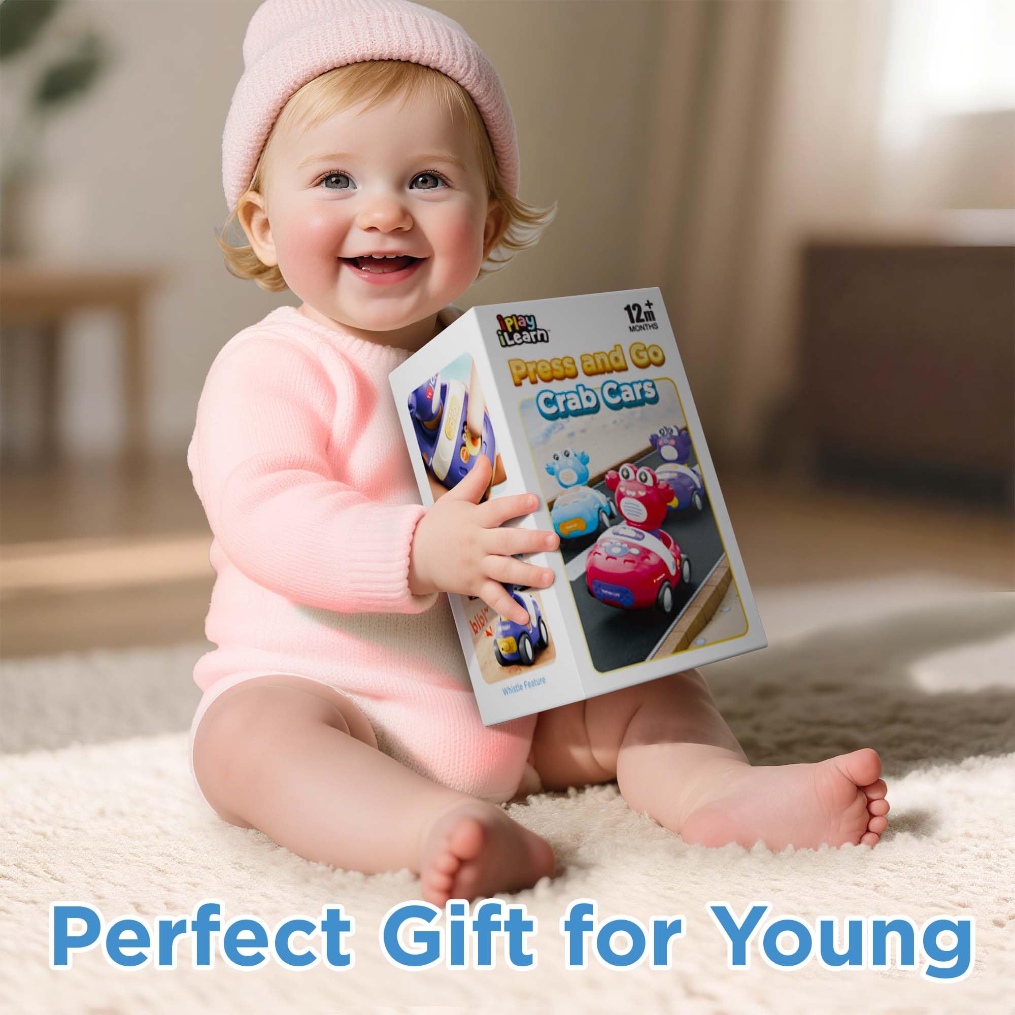 iPlay press-to-go crab car packaging suggests gift-ready option