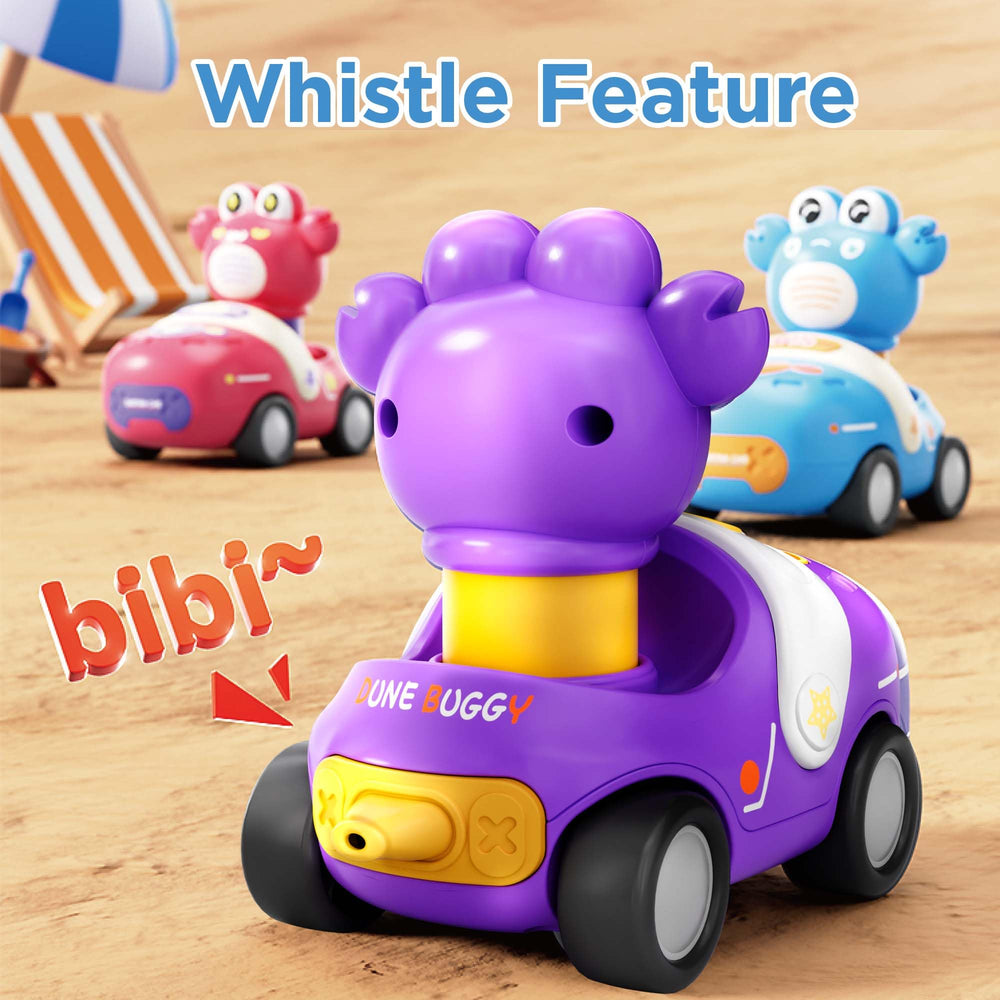 iPlay press-to-go crab car top view highlights compact travel design