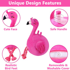 iPlay removable zipper cover for easy washing of the Flamingo Hopper Ball
