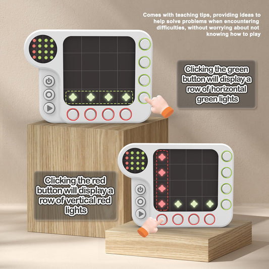 IPLAYBLOOM Target Pattern Screen shows clues to match with strategic thinking.