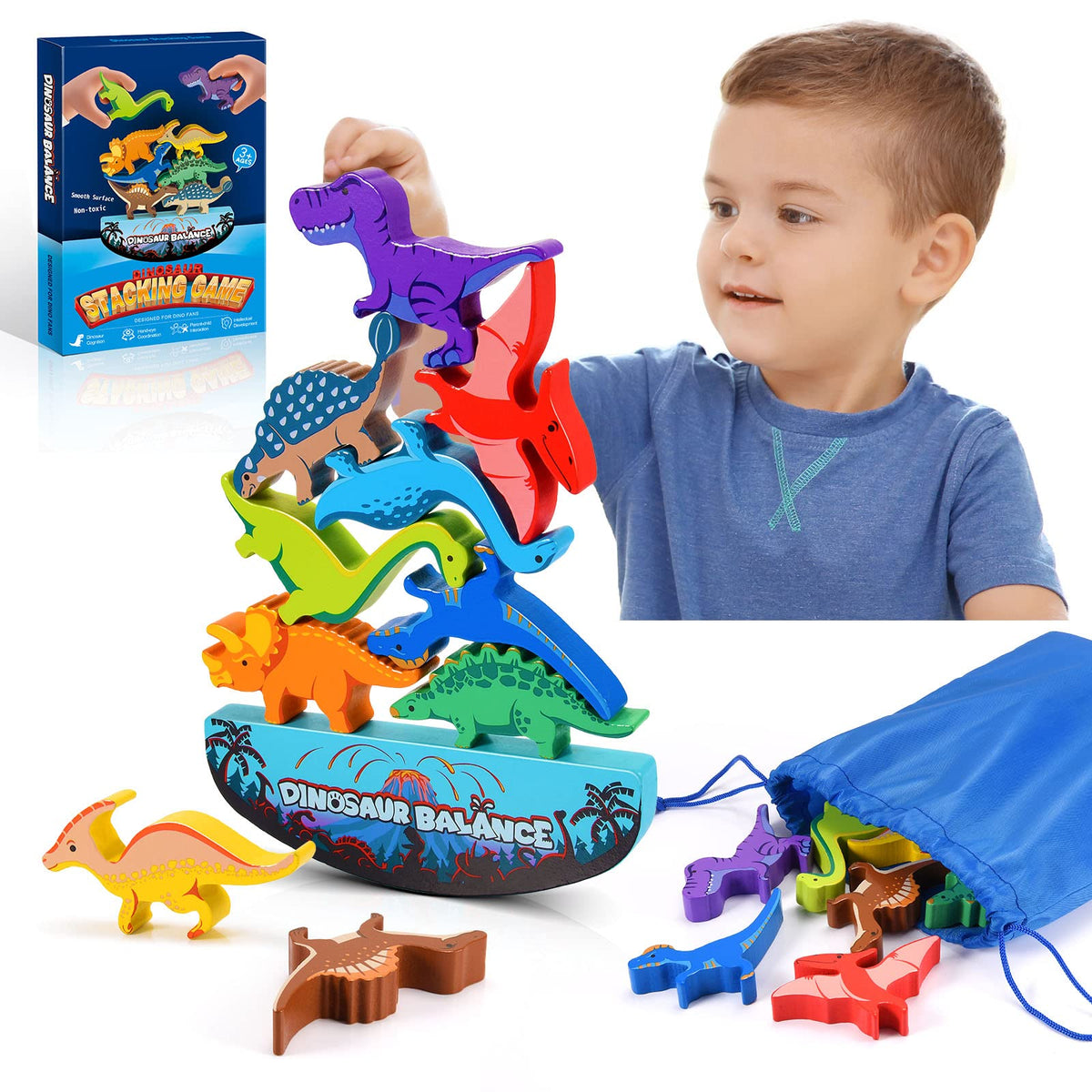 IPOURUP Dinosaur Blocks cover image inviting kids to play and imagine