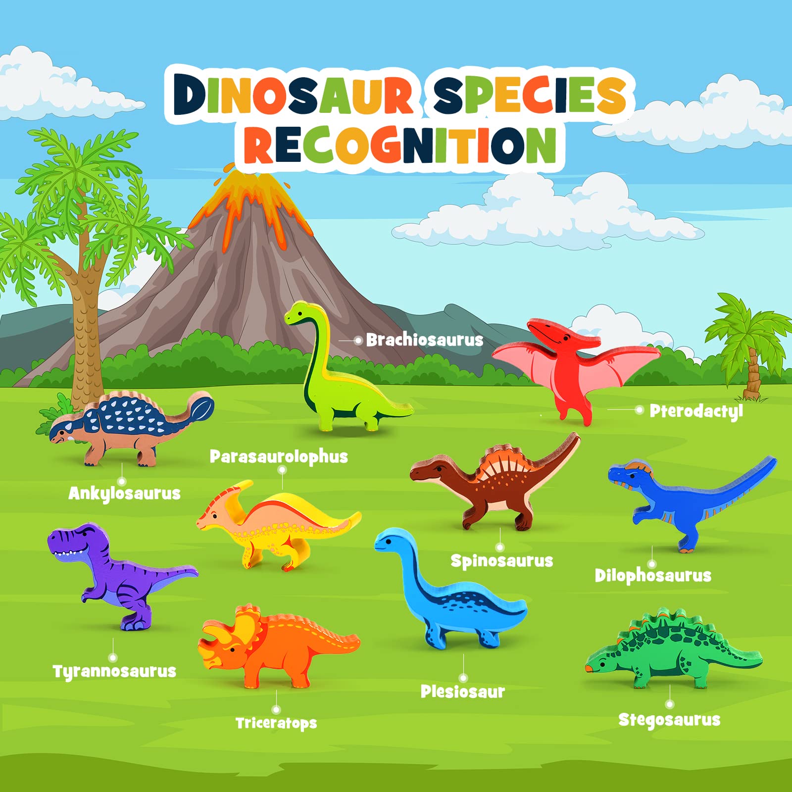 IPOURUP Dinosaur Blocks in a family game scene encouraging cooperative balance