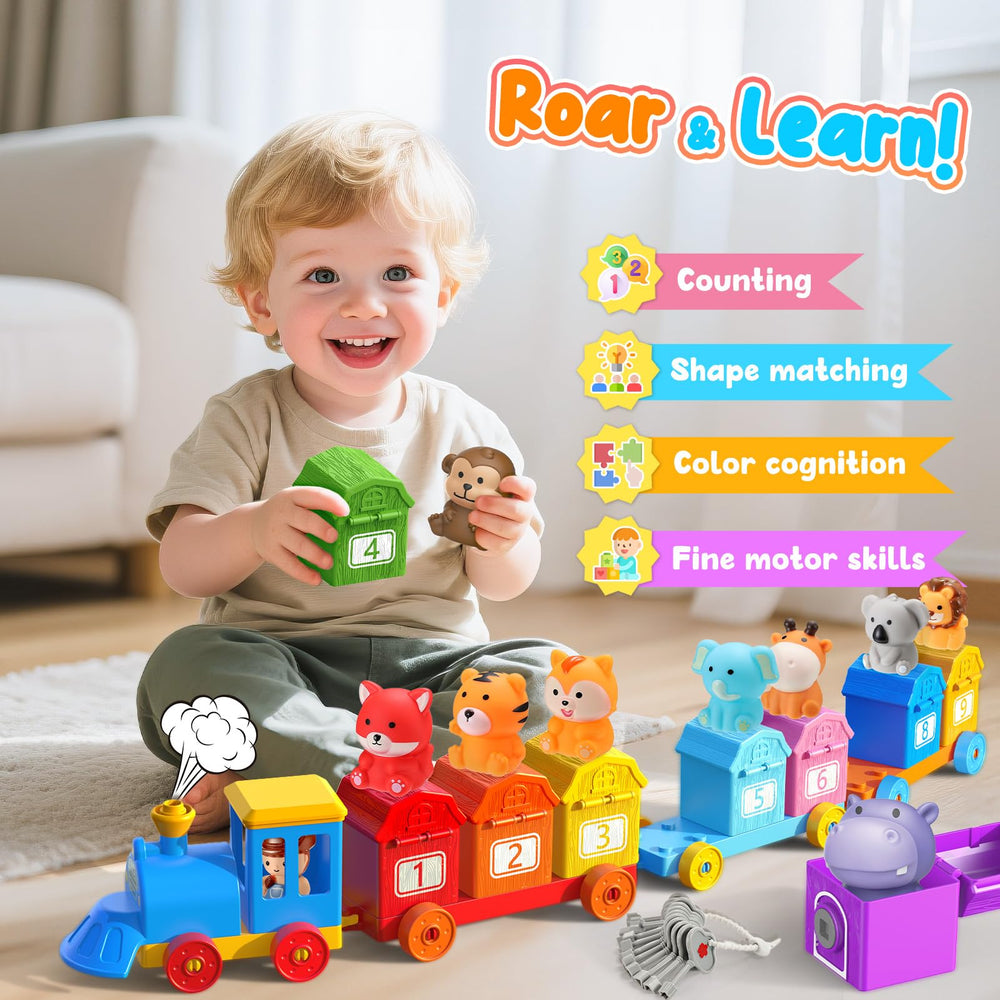 IPOURUP Montessori smart keys for color and shape matching to boost early independence.