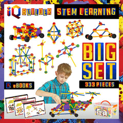 IQ BUILDER colorful STEM building blocks for imaginative play and problem solving