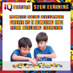 IQ BUILDER teacher classroom use illustrates engaging stem learning in group setting.