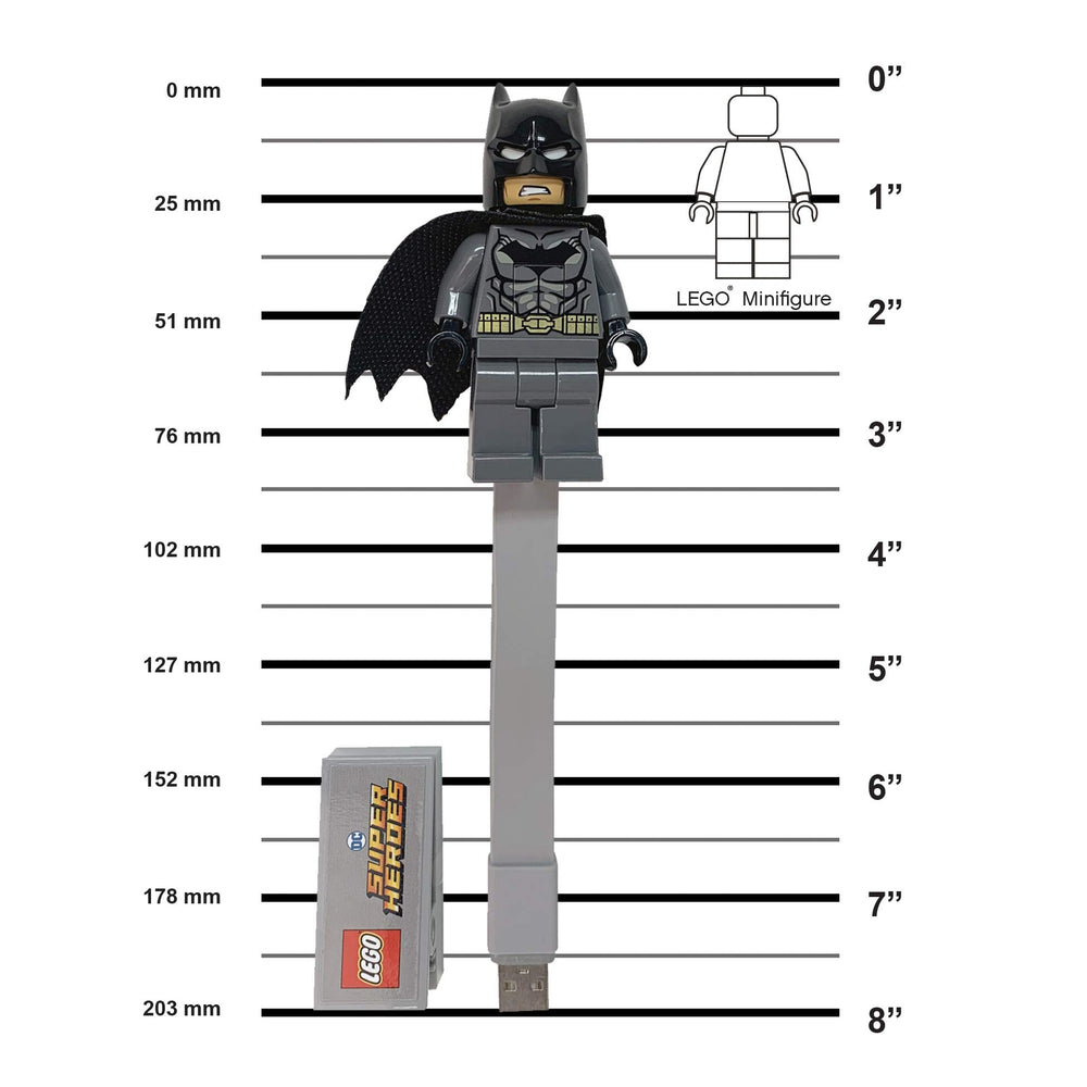 IQ Lego DC Batman Book Light figure with articulated limbs for themed bedside lighting.
