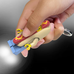 IQ LEGO Hot Dog Man limb articulation shown for poseable display