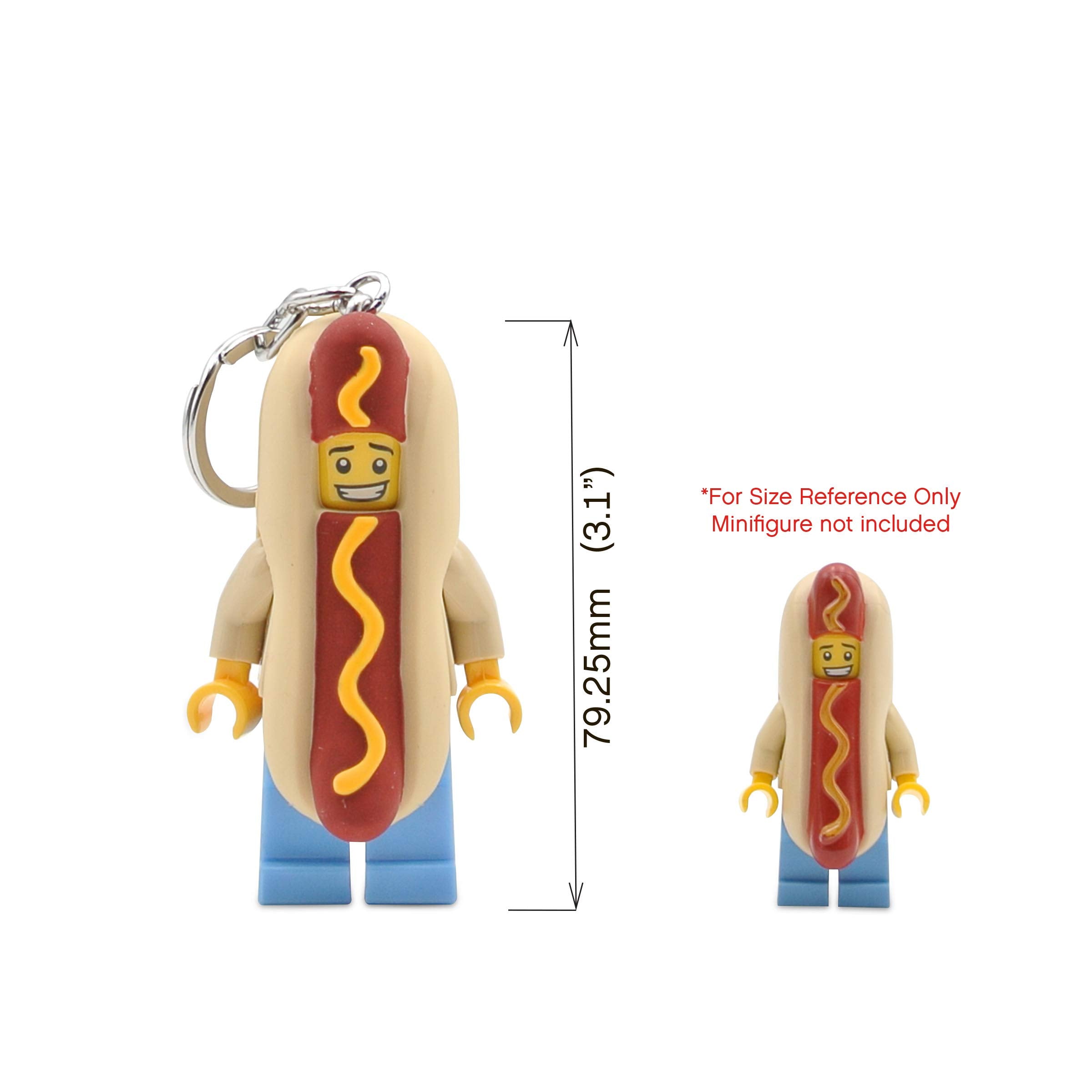 IQ LEGO Hot Dog Man size compared to standard minifigure