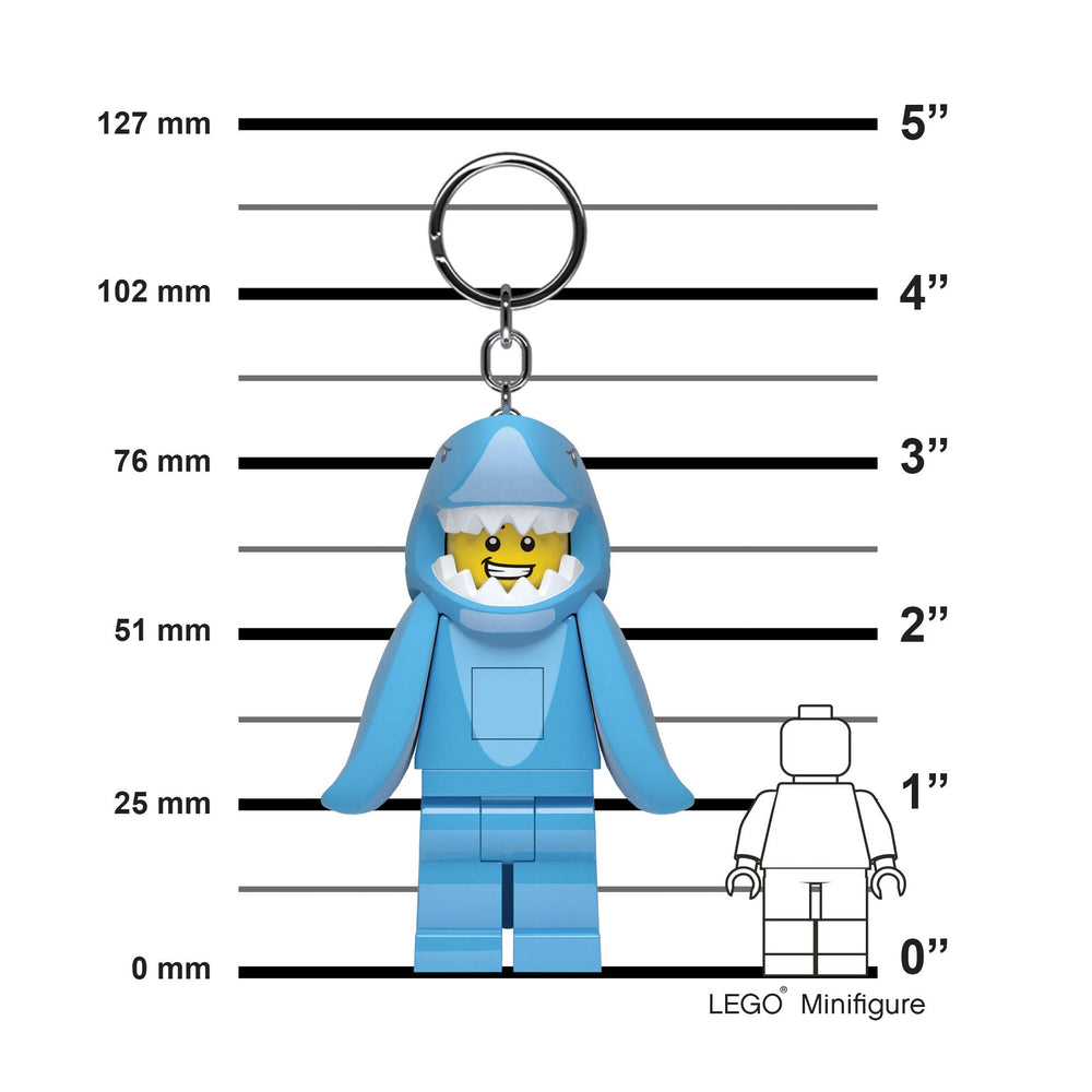 IQ LEGO Minifigures keylight 3in-height Shark Suit Guy poseable figure