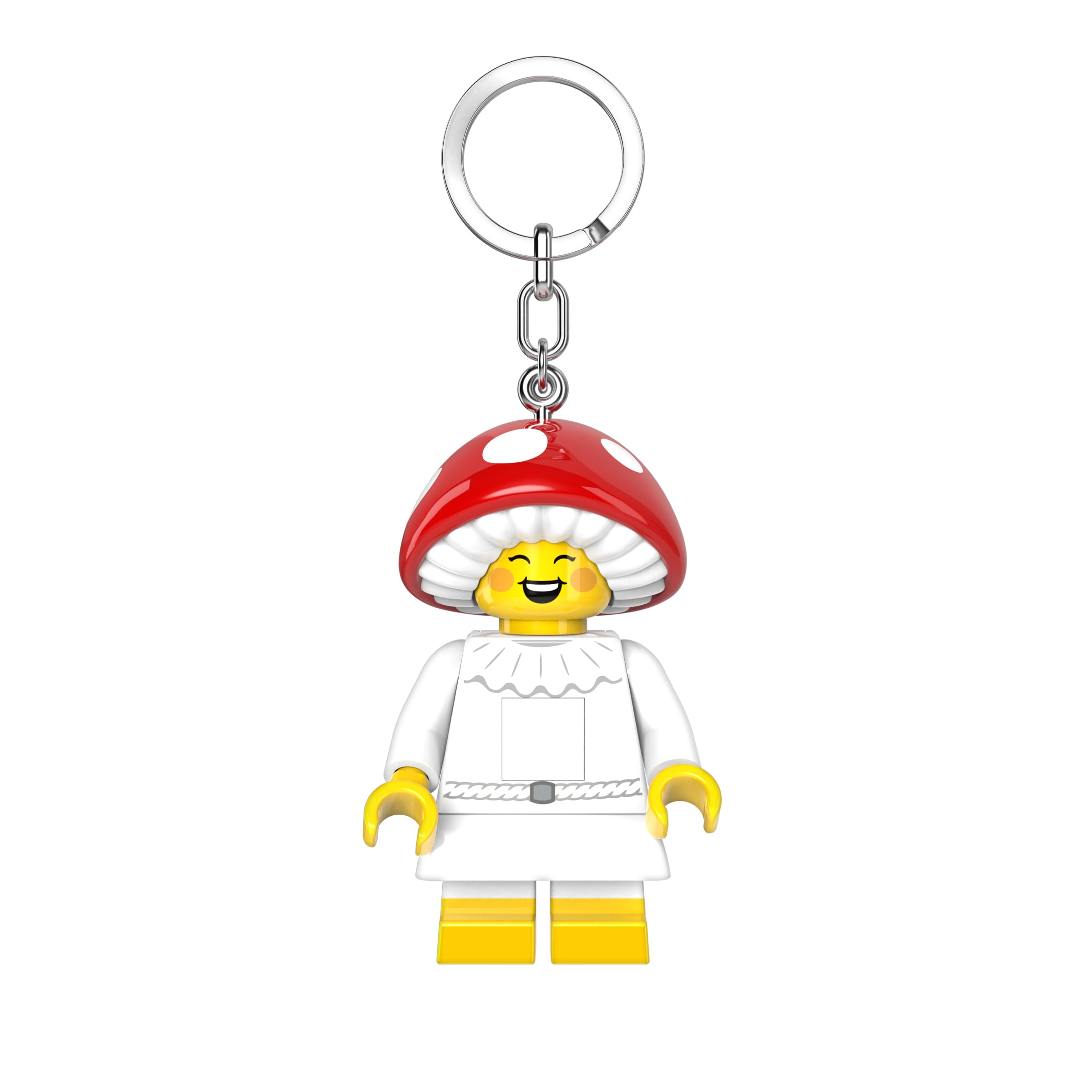 IQ LEGO Mushroom Sprite keychain light figure with glowing feet for portable illumination