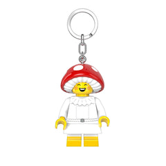IQ LEGO Mushroom Sprite keychain light figure with glowing feet for portable illumination