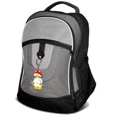 IQ LEGO Mushroom Sprite attaches to bags or keys with a metal ring