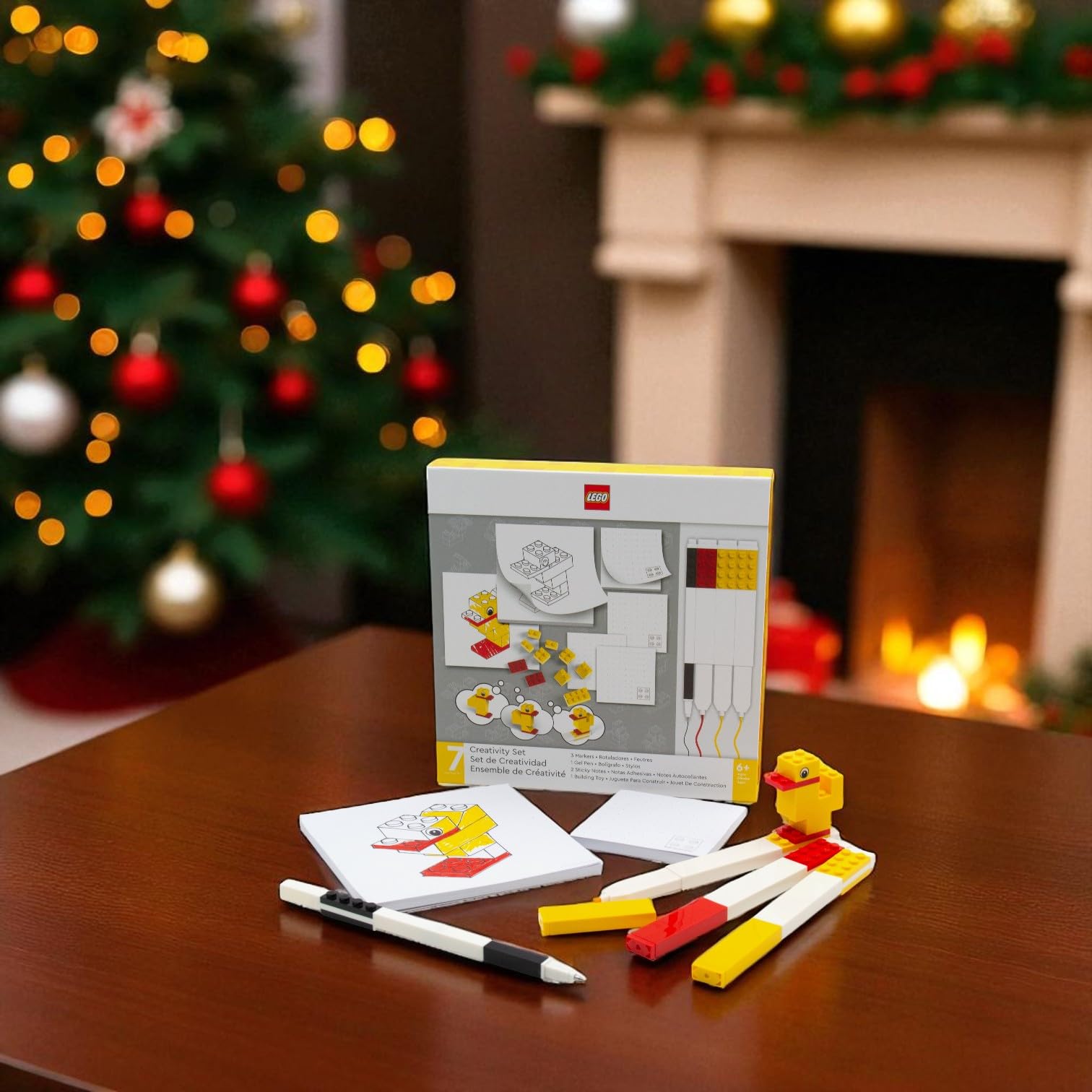 IQ Lego Stationery Creativity Set markers with LEGO plates for precise coloring