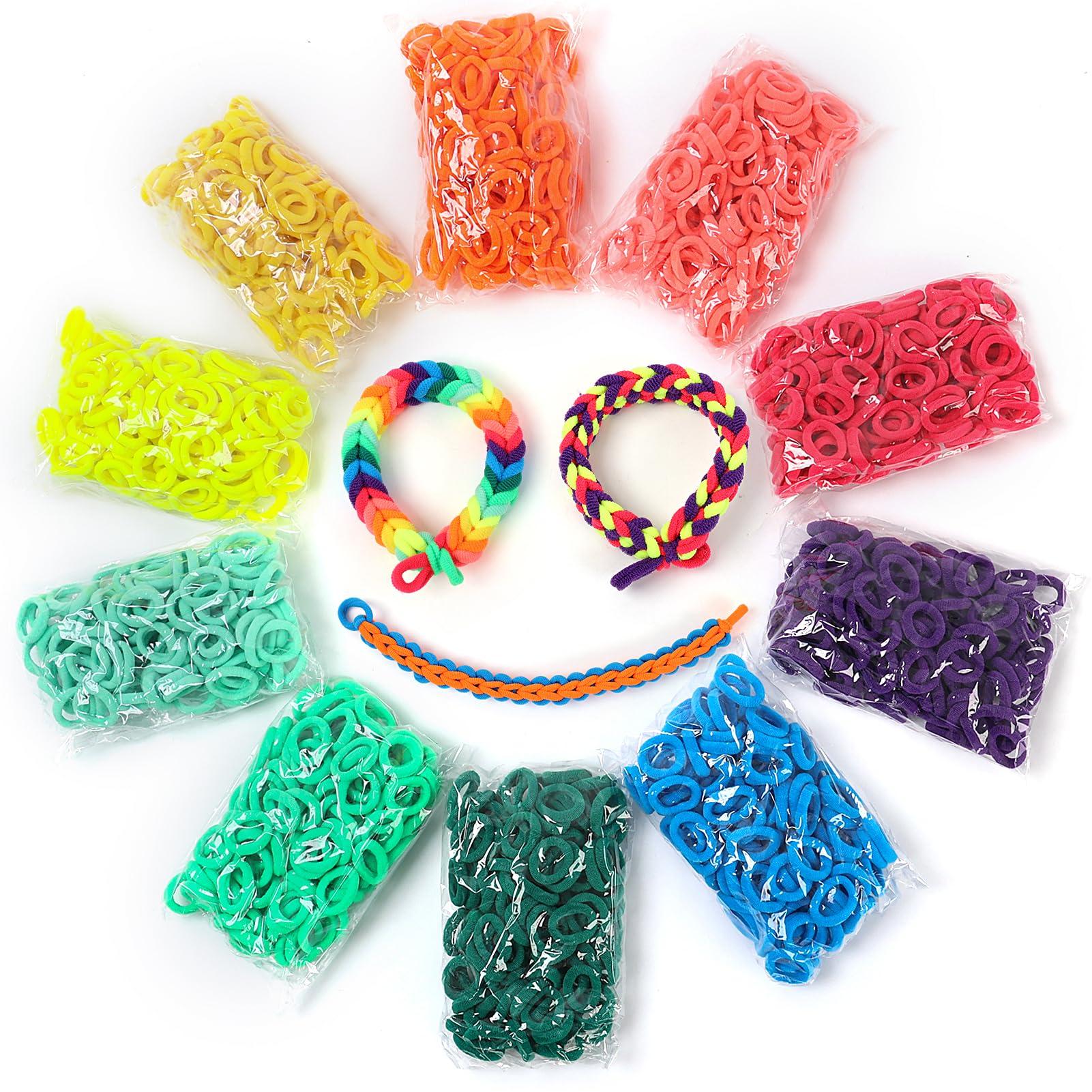 IQBOX 1000-pcs cloth band refill pack for endless bracelet crafting.