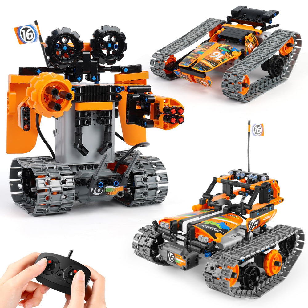 IQBOX Building Robot Kit in robot mode promotes hands-on STEM play and creativity.
