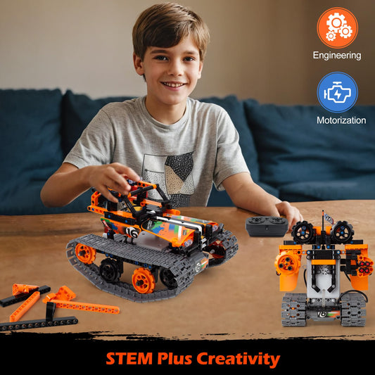 IQBOX Building Robot Kit in vehicle mode supports versatile, motorized exploration for curious builders.
