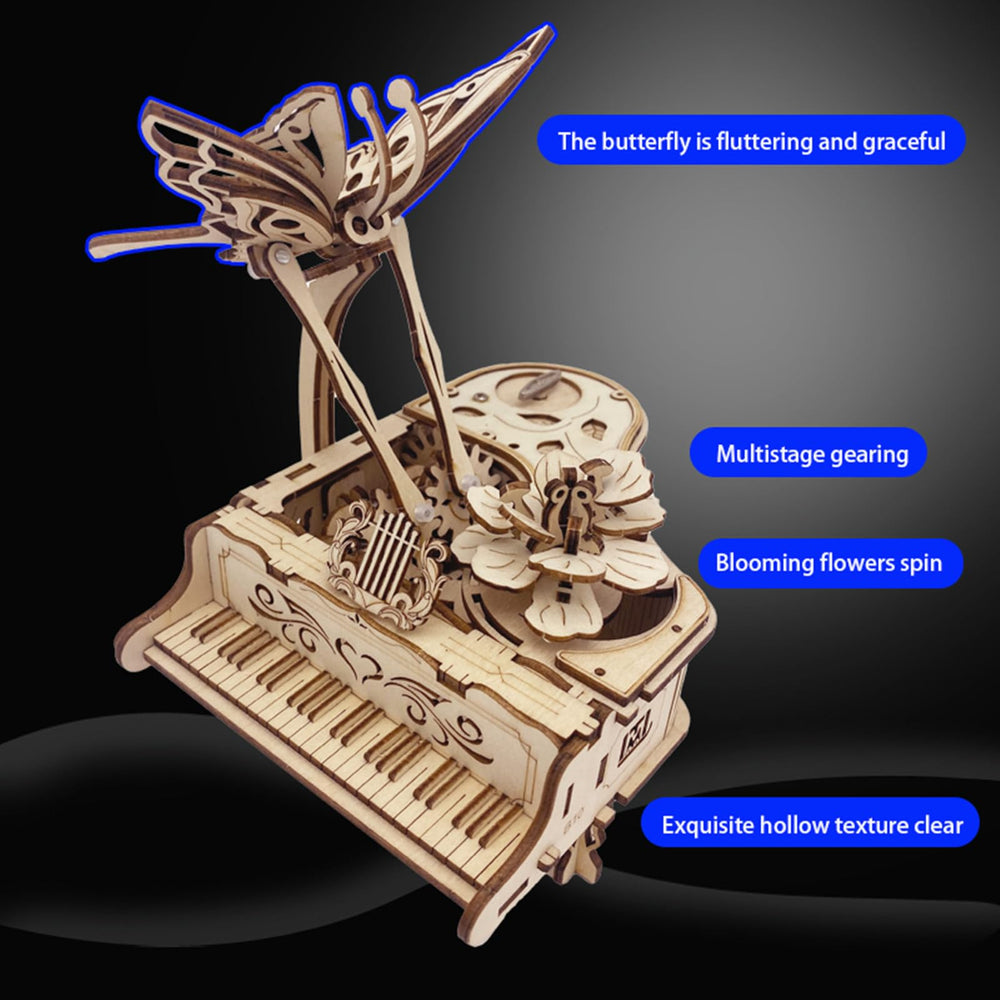 IQIETOY DIY craft kit piano—engaging assembly for adult hobbyists.