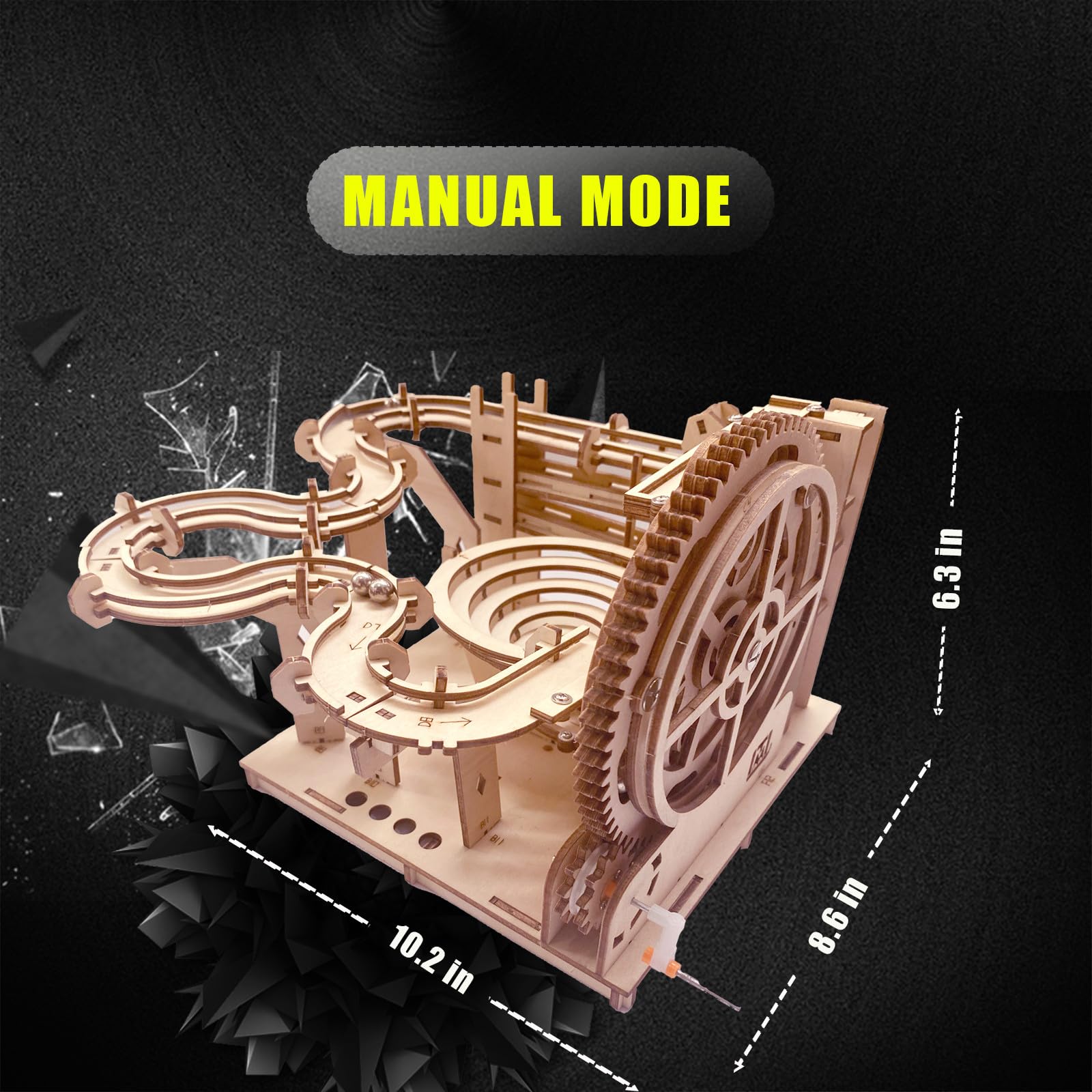 IQIETOY mechanical gear-drive scene image, showcasing the complex movement and puzzle challenge.