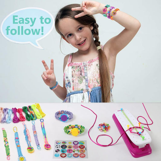 IQKidz colorful threads and beads enable vibrant bracelet designs