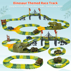 IQKidz Dinosaur World Race Track tunnel creates immersive play scenes.
