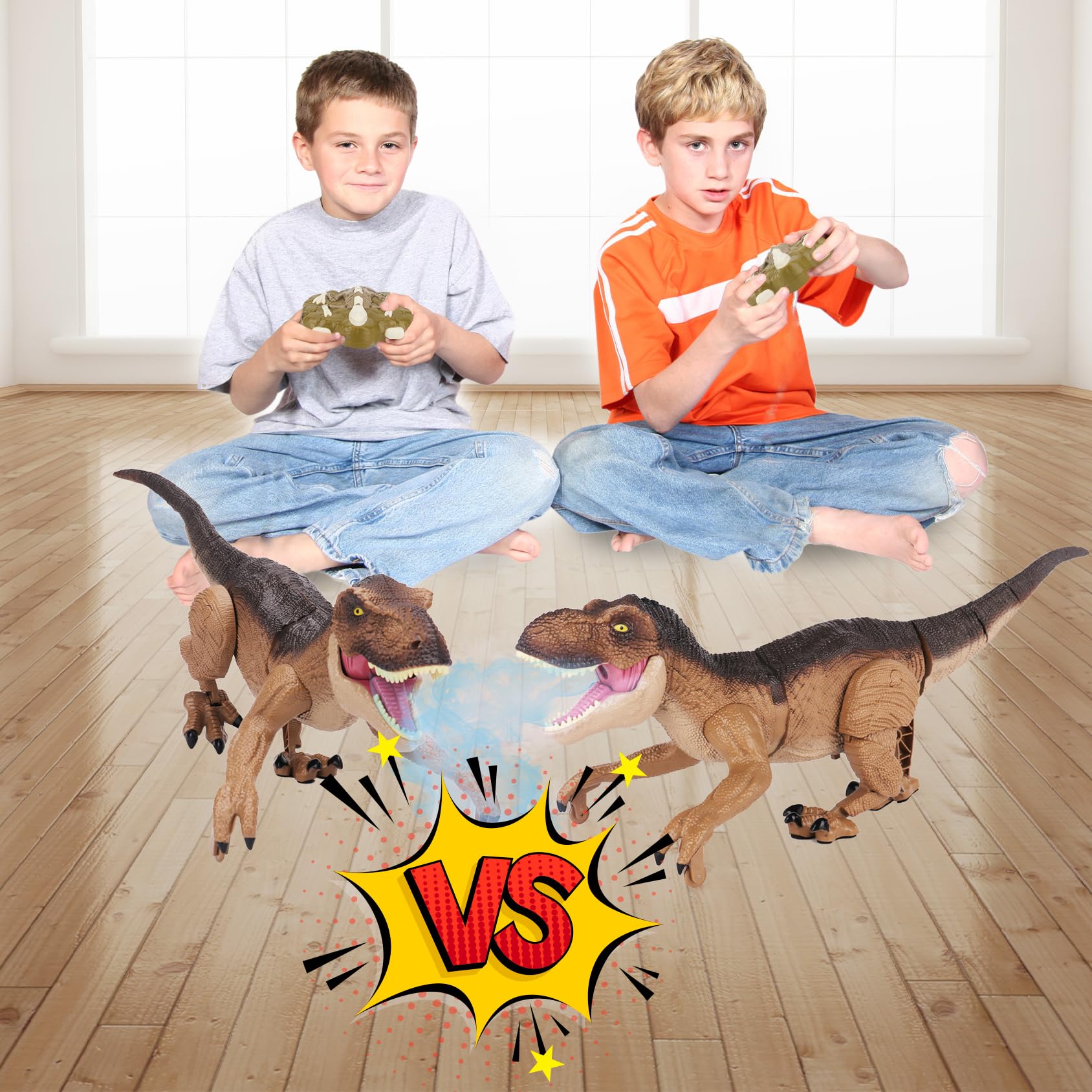 IQKidz RC dinosaur 11 button remote controls movement and features