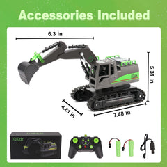 IQKidz excavator cab rotates 360 degrees for immersive play