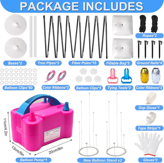 iRabey balloon arch stand with water bag keeps arches stable outdoors