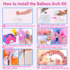 iRabey balloon clip set secures balloons neatly along the arch.