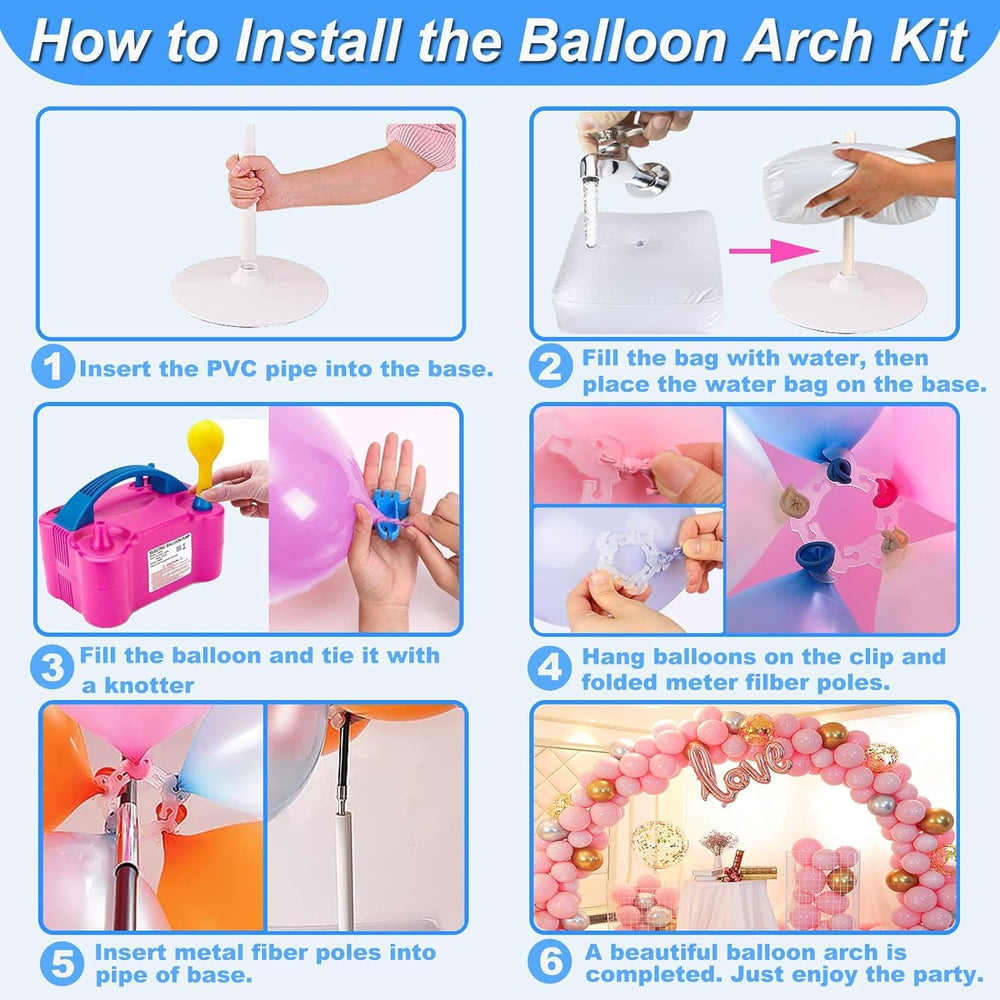 iRabey balloon clips and gloves enable tidy, secure decoration setup