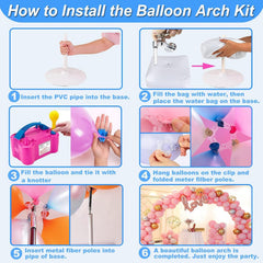 iRabey balloon clips and gloves enable tidy, secure decoration setup