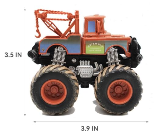 Iridety Cars Giant Wheels metal body; sturdy construction for lasting play.
