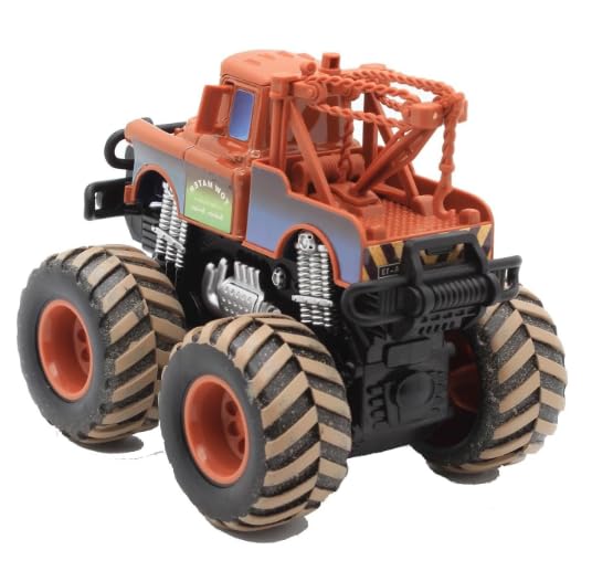 Iridety Cars Giant Wheels rubber tires; smooth traction for push-and-go action.