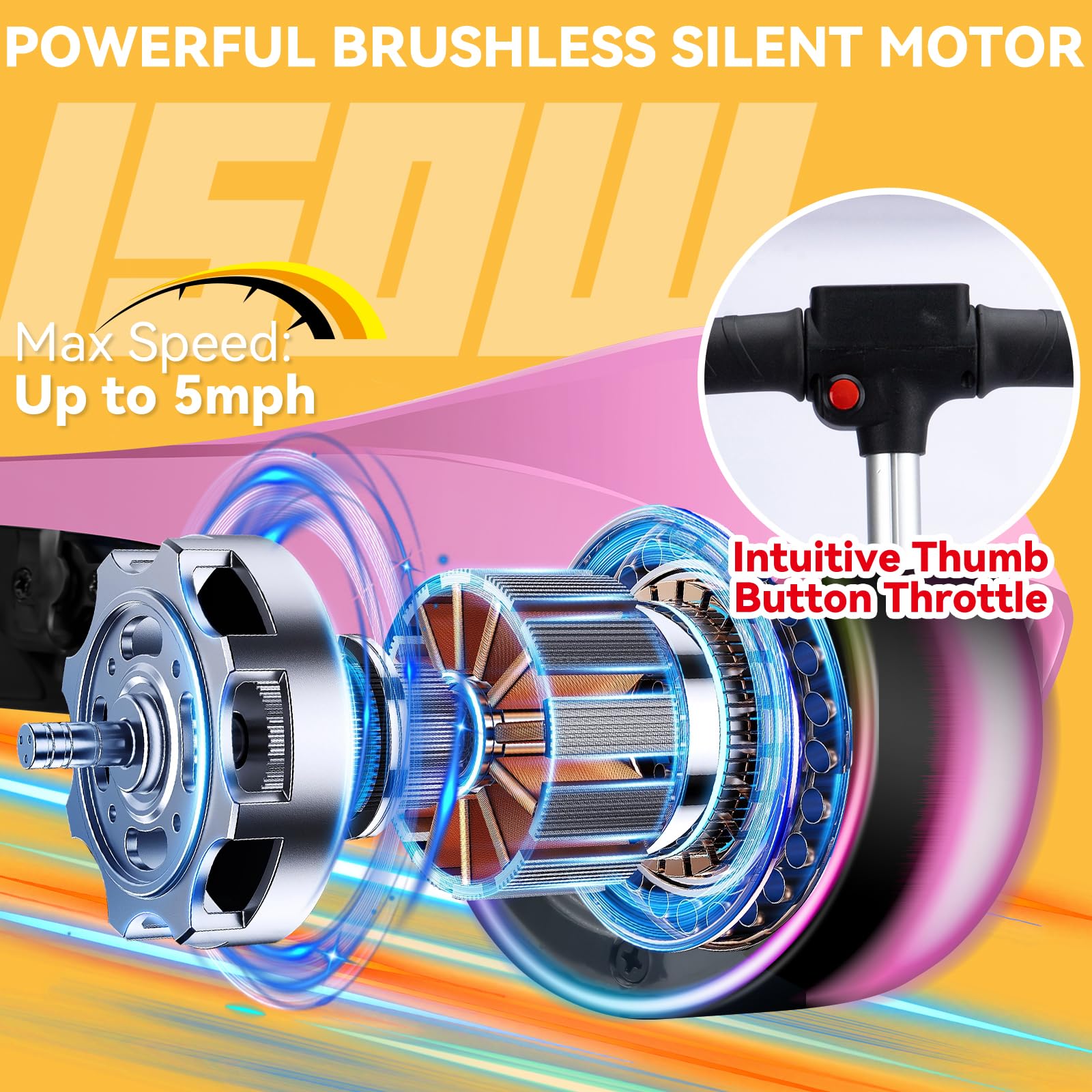 IRIMMY scooter thumb throttle enables easy mode switching during rides