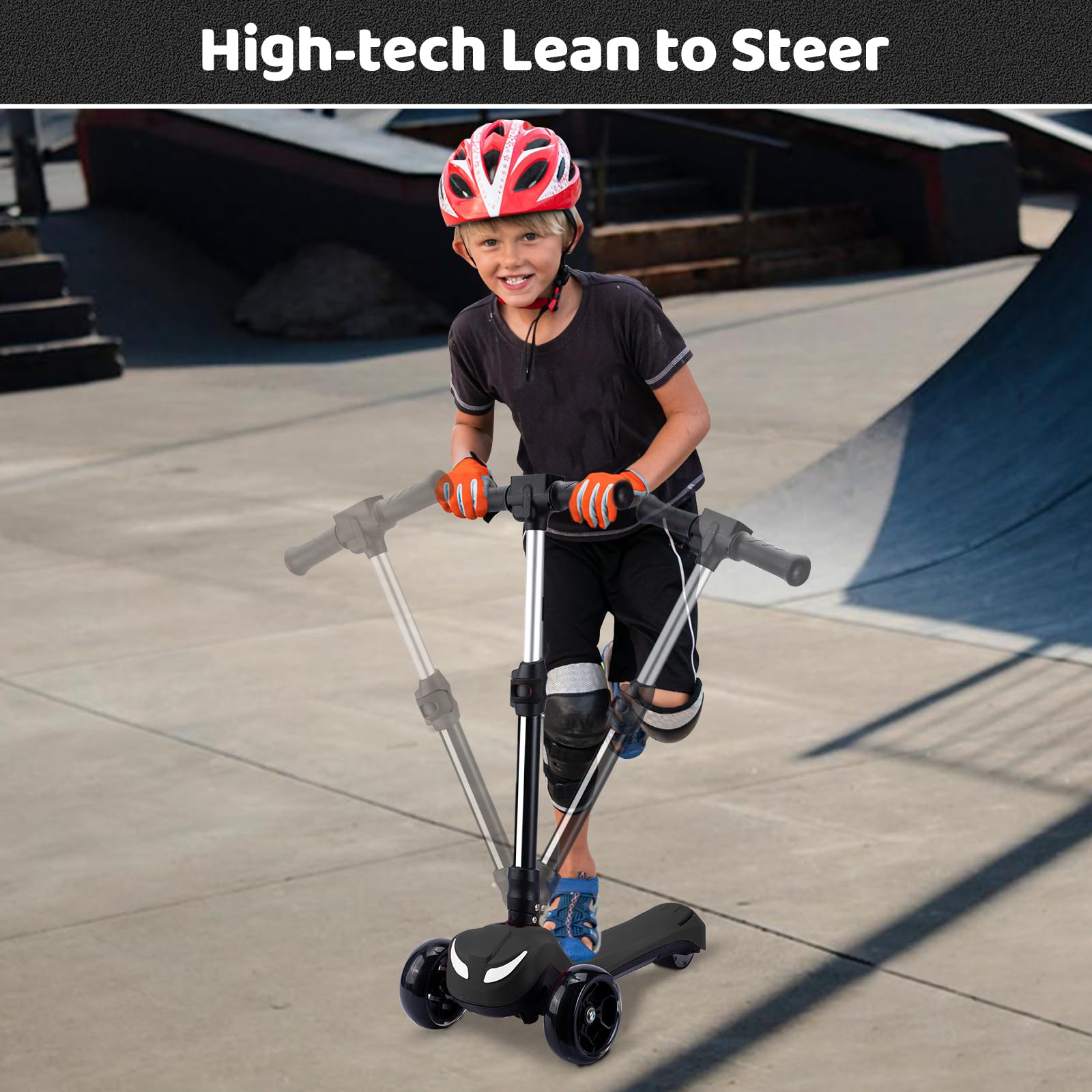 IRIMMY foldable three-wheel scooter stores easily in small spaces.